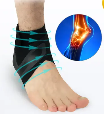 Ankle Support Brace Safety Running Basketball Sports Ankle Sleeves | Size: L | quantity: 2pcs | Model: Set