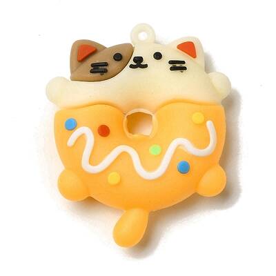 Donut PVC Plastic Cartoon Big Pendants
