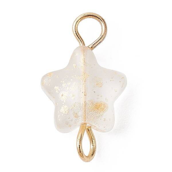 Spray Painted Glass Connector Charms