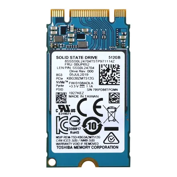 00UP652 Lenovo 512GB PCI Express 3.0 x2 M.2 2242 Solid State Drive