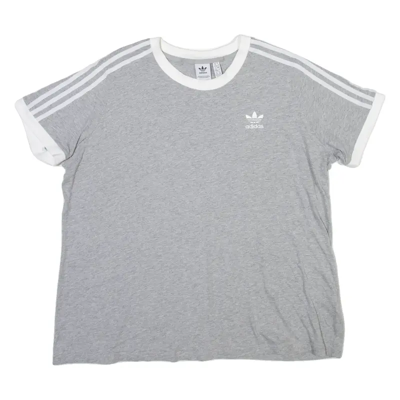 ADIDAS ORIGINALS Girls T-Shirt Grey Crew Neck 2XL