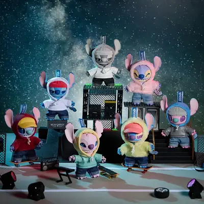 Disney Stitch Gen Z Street Style Blind Box Keychain Stylish Cyberpunk Urban Decor Soft Vinyl Plush Figure Mystery Bag Toy Ka...