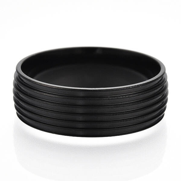 201 Stainless Steel Grooved Finger Ring Settings
