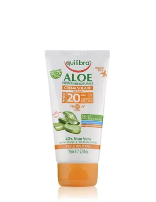 Aloe Sun Cream Spf20 Mini Size Equilibra® 75ml