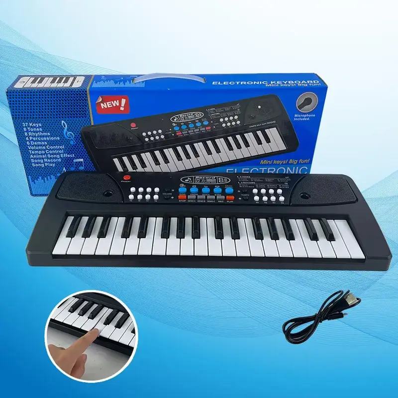 37-key Electric Piano Keyboard, Musical Instrument Gift For Kids, Digital Music Teaching & Learning Toys
