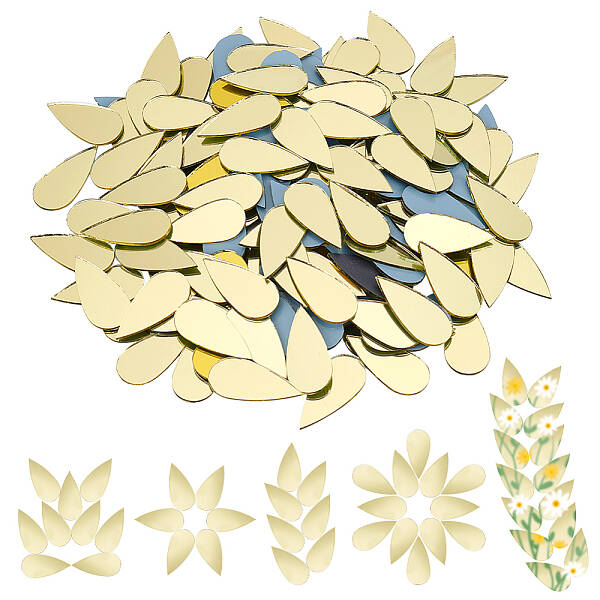 150Pcs Teardrop Glass Cabochons