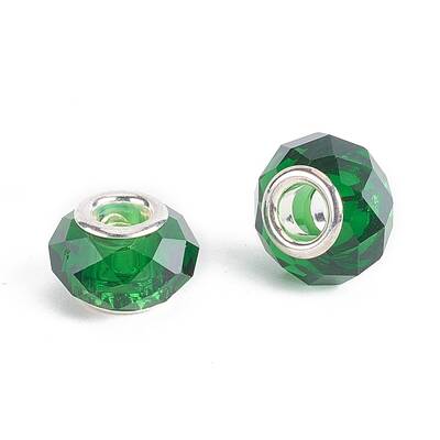 Faceted Glass European Beads