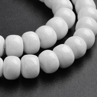 Natural Mashan Jade Column Bead Strands