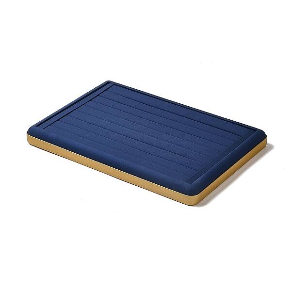 8-Slot PU Leather Finger Ring Display Tray Stands