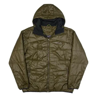 COLUMBIA Mens Puffer Coat Green Hooded L