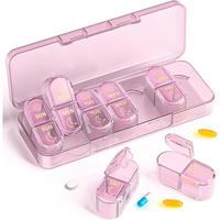 AM & PM Pill Organizer 7 Days, Weekly Pill Organinzer 2 Times a Day, Pill Box 7 Day, Medicine Pill Organizer for Travel, Vita...