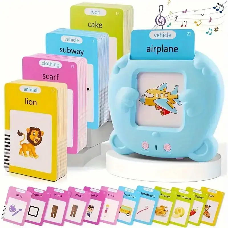 224 Words Talking Flash Card Educational Toy Reading Machine for Kids, Boosting Language Skills, Reading, and Vocabulary, Per...