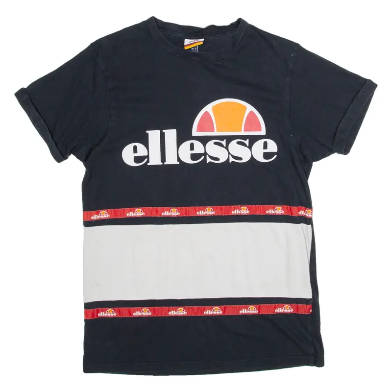ELLESSE Womens T-Shirt Black UK 8