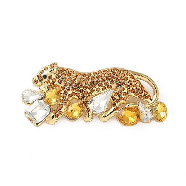 Cheetah Zinc Alloy Rhinestones Brooches