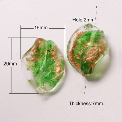 Handmade Gold Sand Lampwork Beads