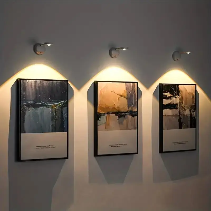 LED Wall Motion Sensor Night Light, Rechargeable Wireless Mural Light, Bedroom Living Room Indoor Night Light