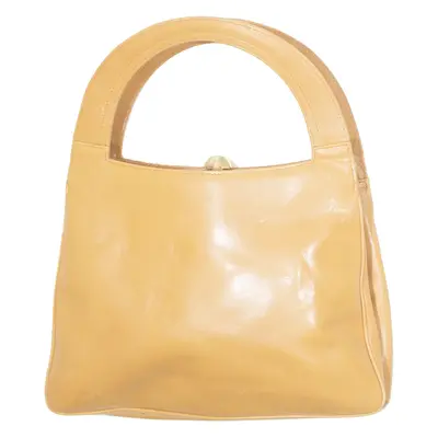 GARRELS Womens Handbag Beige Leather