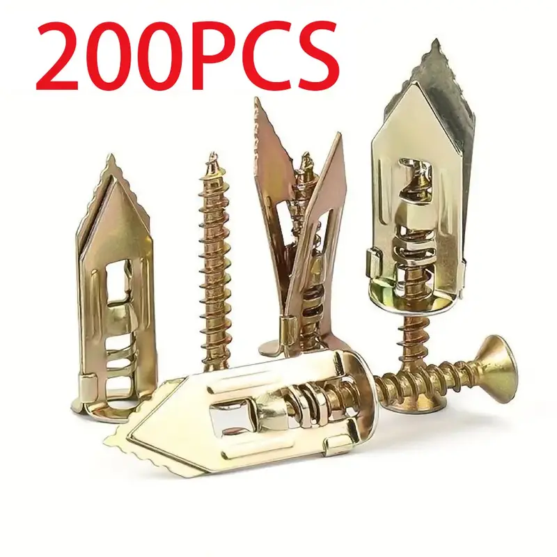 200PCS Self-Drilling Drywall Anchors and Screws Kit, 12x30mm, No Pre-Drilling Needed, Supports Up to 66 lbs, Ideal for Home a...