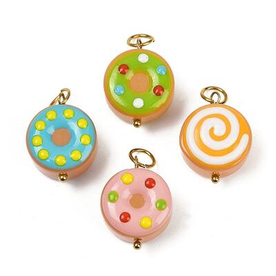 304 Stainless Steel with Handmade Lampwork Pendants