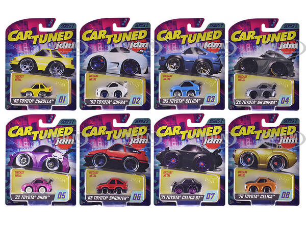 JDM Tuners Series 2 Set of 8 Pieces Diecast Model Cars by CarTuned