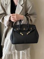 Women's Solid Color Elegant Bags, Fashionable Large Capacity Shoulder Bag for Daily Used, Casual Trendy Versatile Elegant Com...