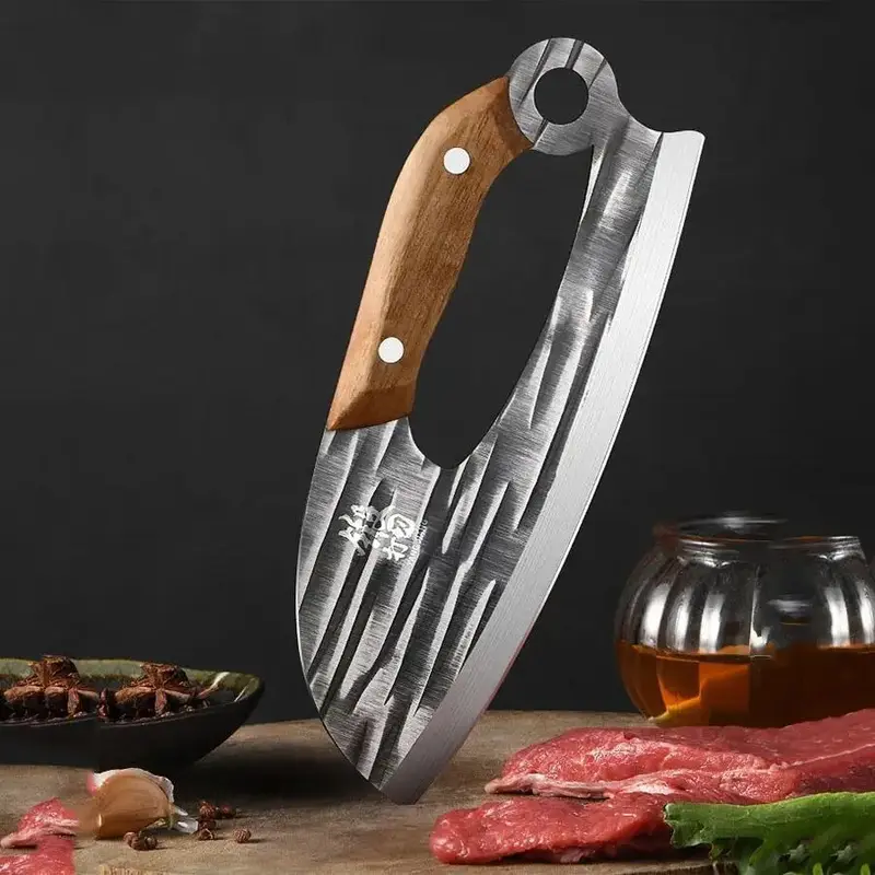 Stainless Steel Forged Meat Cutting Knife, 1 Count Fast Fish Cutting Knife, Multipurpose Cutting Knife for Kitchen & Camping ...