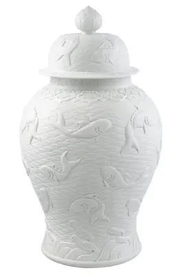 White Ceramic Vase | Eichholtz Voltaire