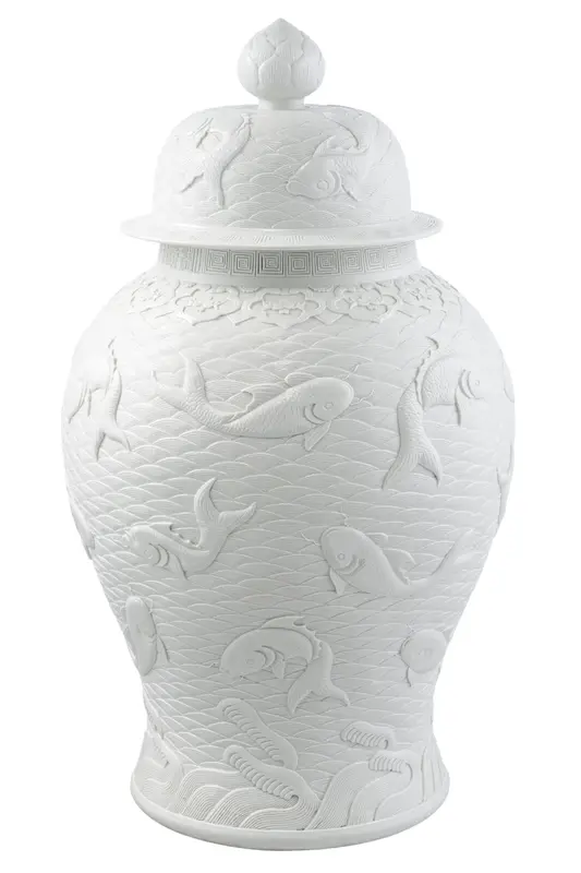 White Ceramic Vase | Eichholtz Voltaire