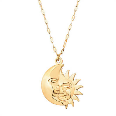Golden Stainless Steel Pendant Necklace