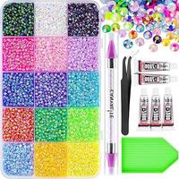 18000PCS Resin Jelly Rhinestones for Crafting, Multicolor 3mm Flatback Rainbow Gems, Bedazzling Crystal with 4Pcs 2.5g Jewelr...