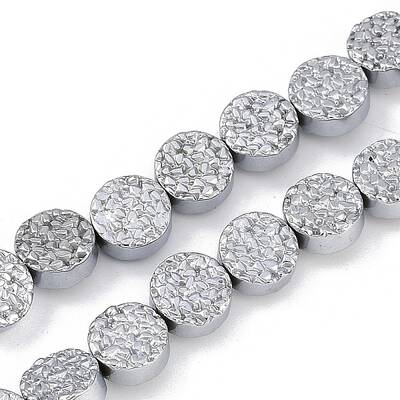Electroplated Synthetic Non-magnetic Hematite Beads Strands