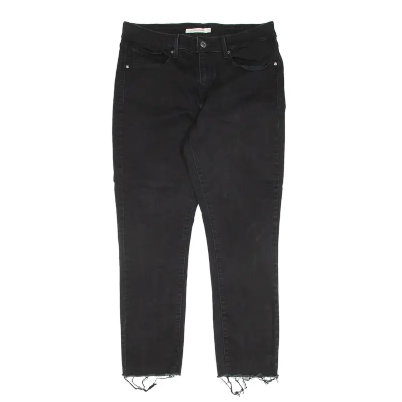 LEVI'S Classic Mid Rise Jeans Black Denim Slim Skinny Womens W31 L25