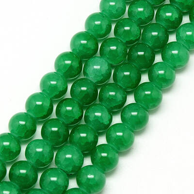 Baking Painted Crackle Glass Beads Strands