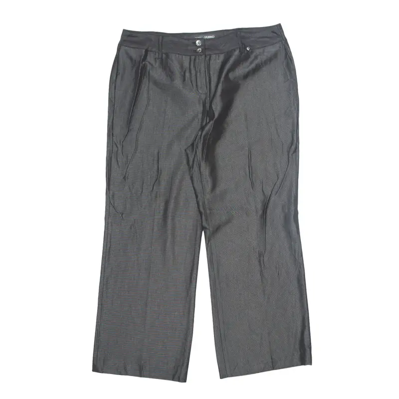 FIORELLA RUBINO Trousers Grey Regular Wide-Leg Womens W36 L28
