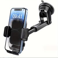 Rotatable Car Suction Cup Phone Holder - 1pc Waterproof Sticky Gel Pad, Durable ABS Material, Easy Installation, Compatible w...