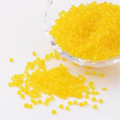 8/0 Frosted Round Glass Seed Beads
