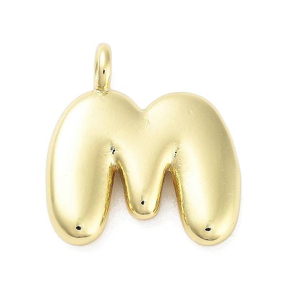 Rack Plating Brass Balloon Letter Pendants