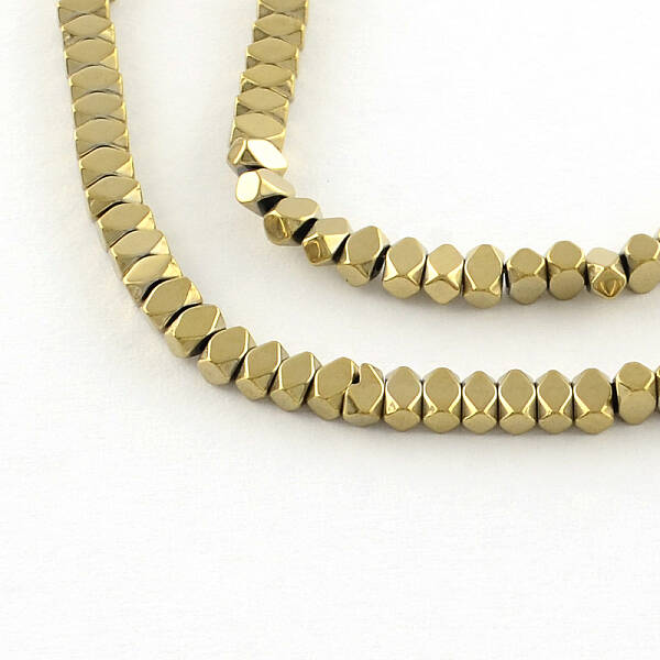 Electroplate Non-magnetic Synthetic Hematite Bead Strands