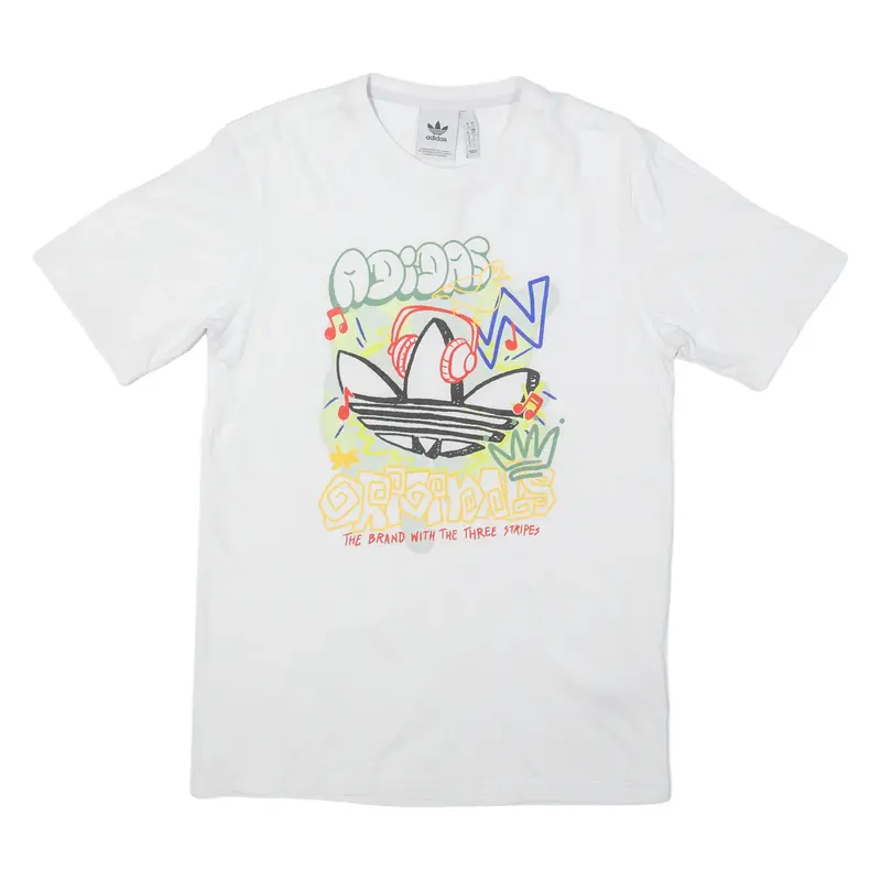 ADIDAS Graffiti Mens T-Shirt White S