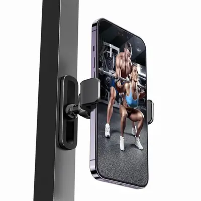 Xcimnw Portable Gym Magnetic Cellphone Holder for iPhone 17/16/15 Pro Max & Android, 360° Adjustable Magnet Phone Mount Atta...