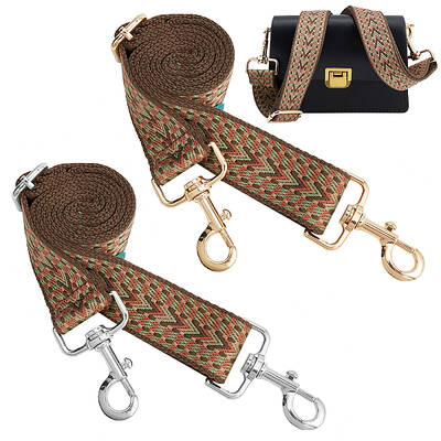 2Pcs 2 Colors Boho Style Polyester Webbing Bag Straps