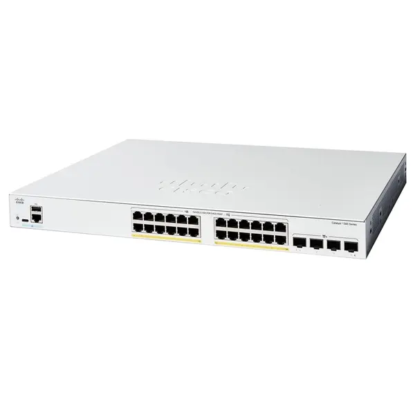 Cisco C1300-24FP-4G | Catalyst 1300 Series 1300-24FP-4G 24 x 10/100/1000Base-T RJ-45 PoE+ and 4 x 1GbE SFP Uplink Ports Layer...