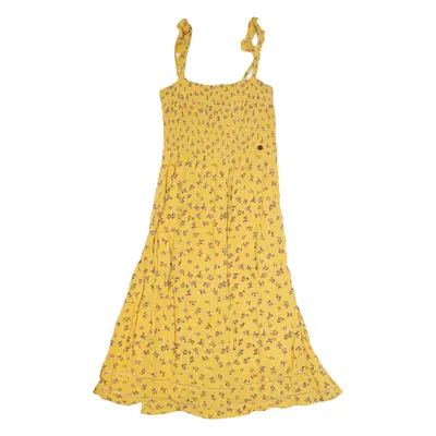 SUPERDRY Womens Day Dress Yellow Floral Sleeveless Long S
