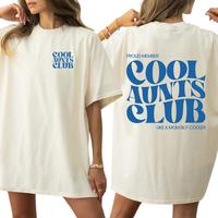 Cool Aunts Club Shirt, Cool Aunt Graphic Printed T-shirt, Promoted To Aunt Shirt, Future Aunt Gifts, Sister Gifts, New Aunt T...