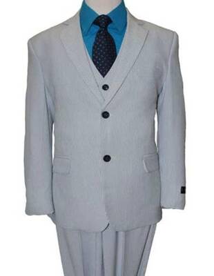 Light Blue Seersucker Suit