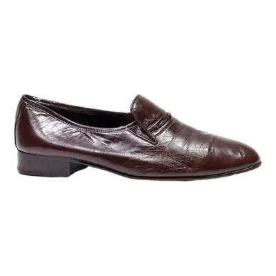 MODE RETRO Loafer Shoes Brown Leather Mens UK 8