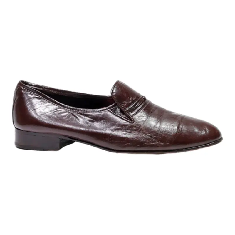MODE RETRO Loafer Shoes Brown Leather Mens UK 8