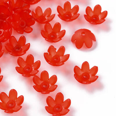 Frosted Acrylic Bead Caps