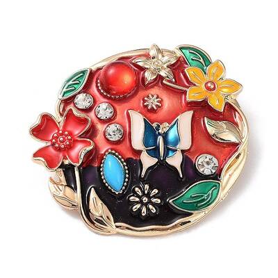 Alloy Pave Rhinestone Brooch