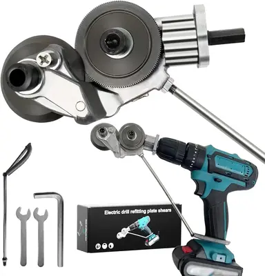 Newest Electric Drill Cutting Machine, Metal Punching Shear Drill Attachment with DIY Adapter, Metal Sheet Cutting Machine fo...